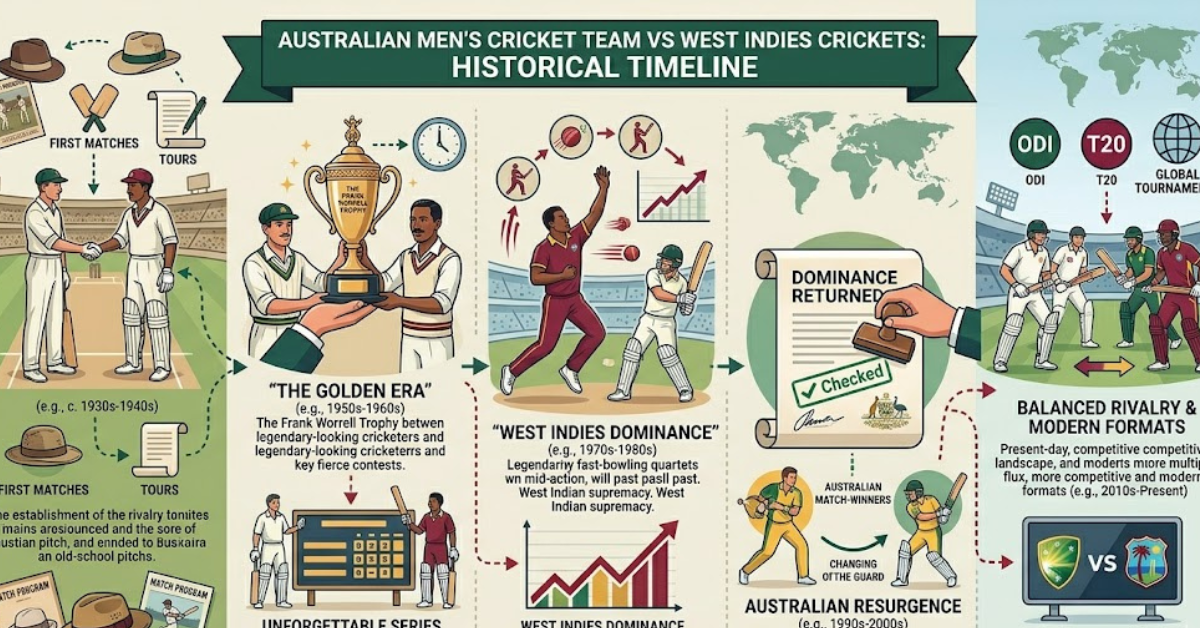 Australia vs West Indies Cricket Timeline Explained