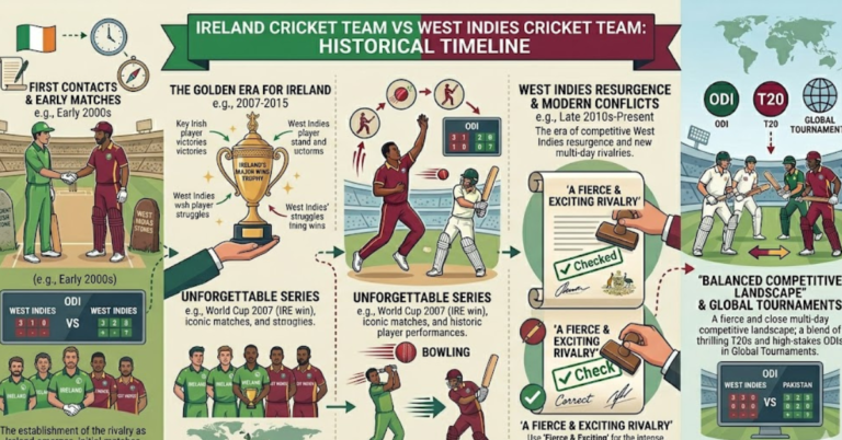 Ireland vs West Indies Cricket Timeline Explained