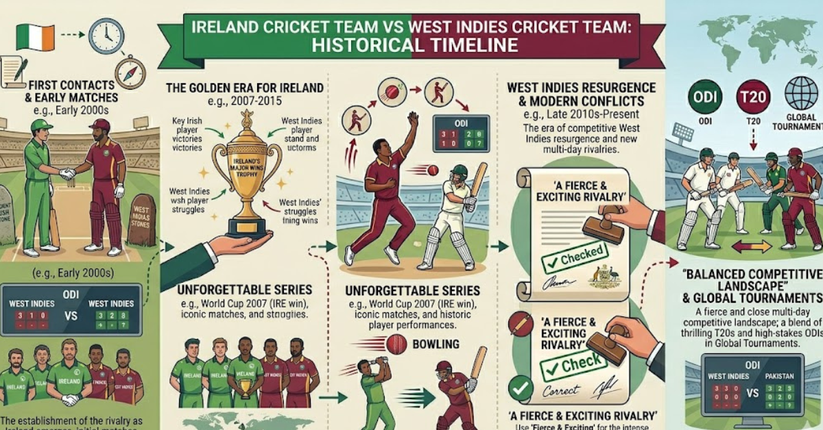 Ireland vs West Indies Cricket Timeline Explained