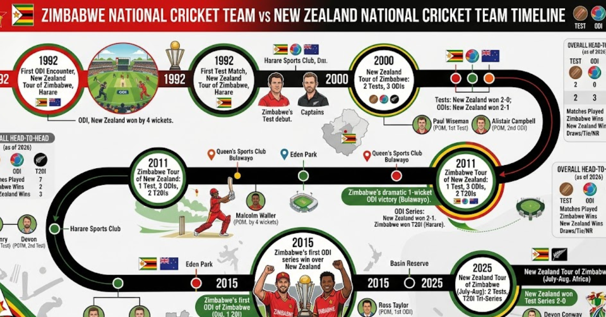 Zimbabwe vs New Zealand Cricket Timeline Guide