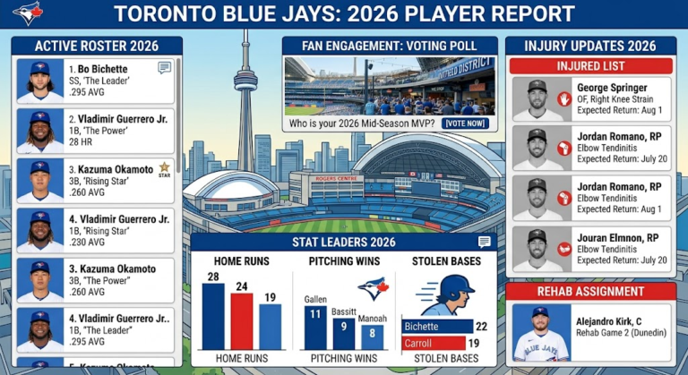 Toronto Blue Jays Players 2026: Roster, Stats, and Injury Updates