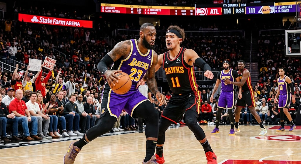 Atlanta Hawks vs Lakers Match Player Stats