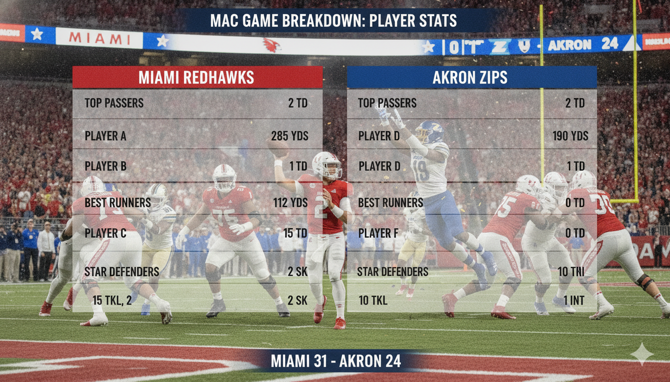 Miami RedHawks vs Akron Zips Football