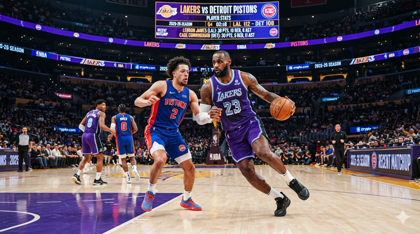 Lakers vs Detroit Pistons Match Player Stats